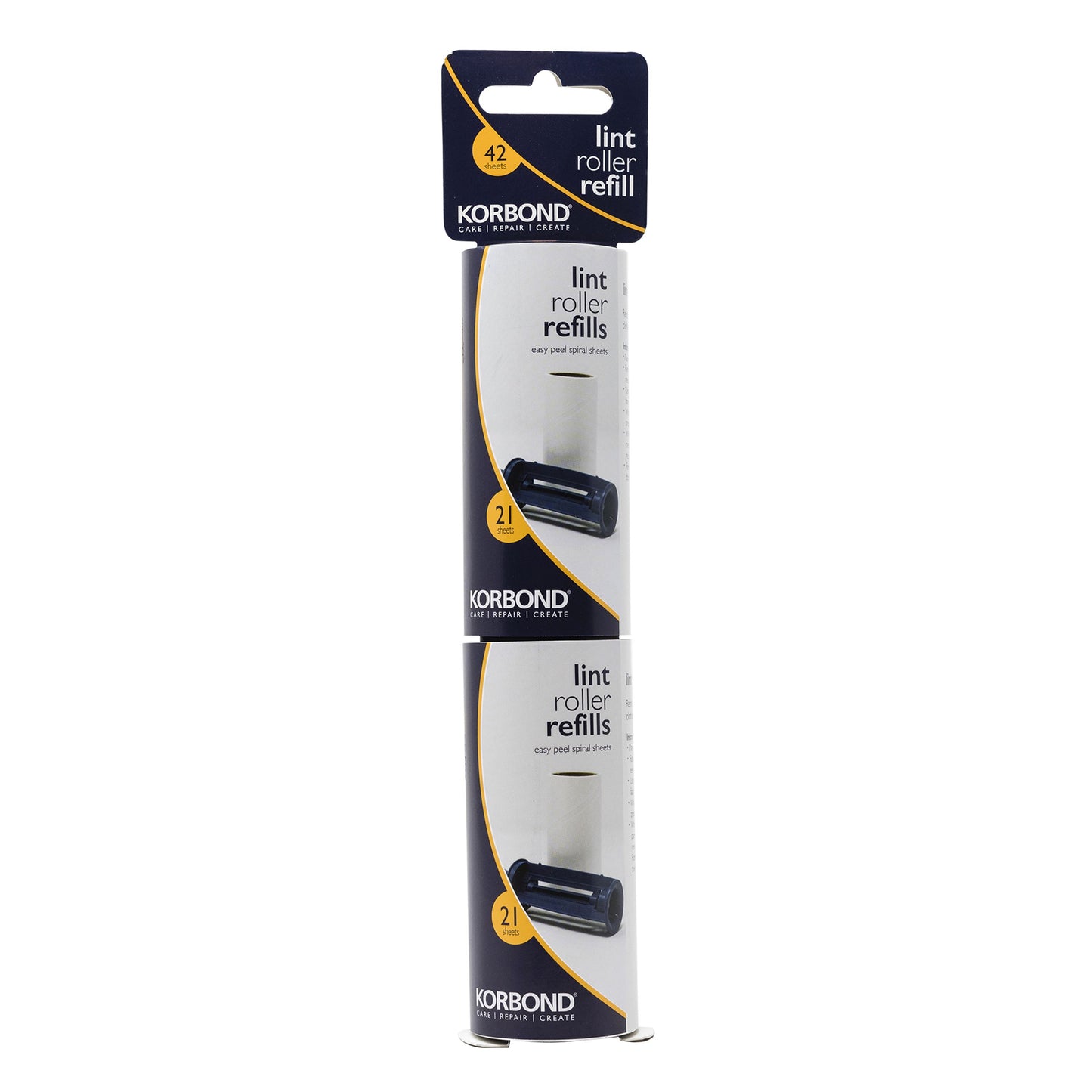 KORBOND LINT ROLLER REFILLS 21 SHEETS 2/PK. K110702 \\\KD31282