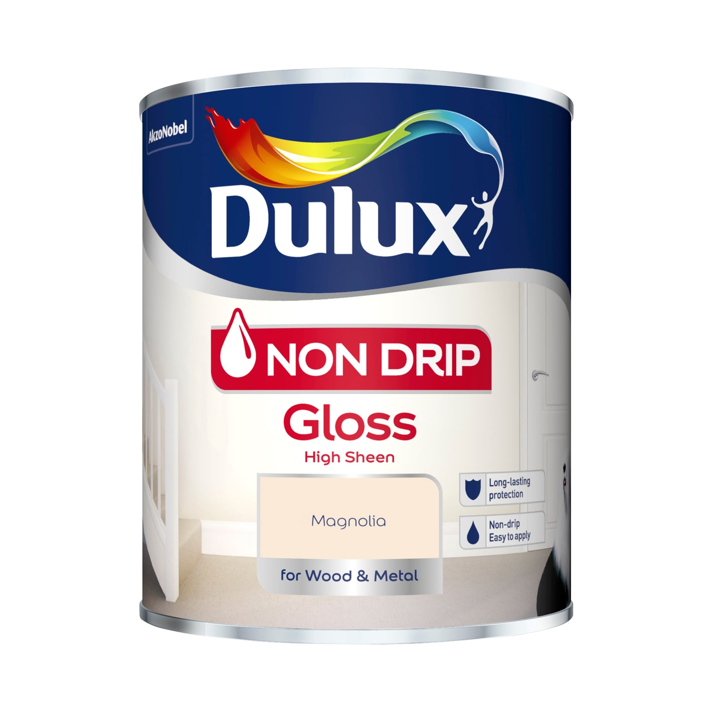 DULUX NON DRIP GLOSS MAGNOLIA 750ML. 5358171 \\\KD31298