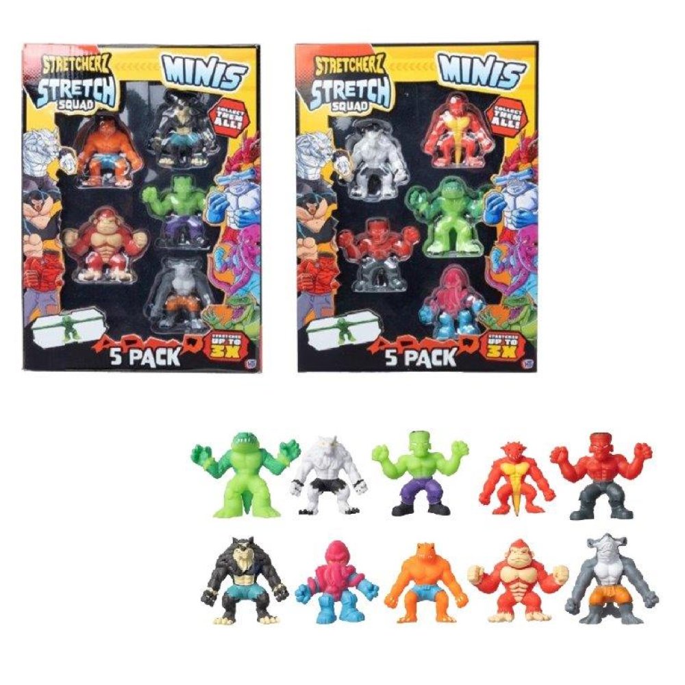 STRETCHERZ STRETCH SQUAD ASSORTED MINI TOYS 5/PK. 1350055 \\\KD31343