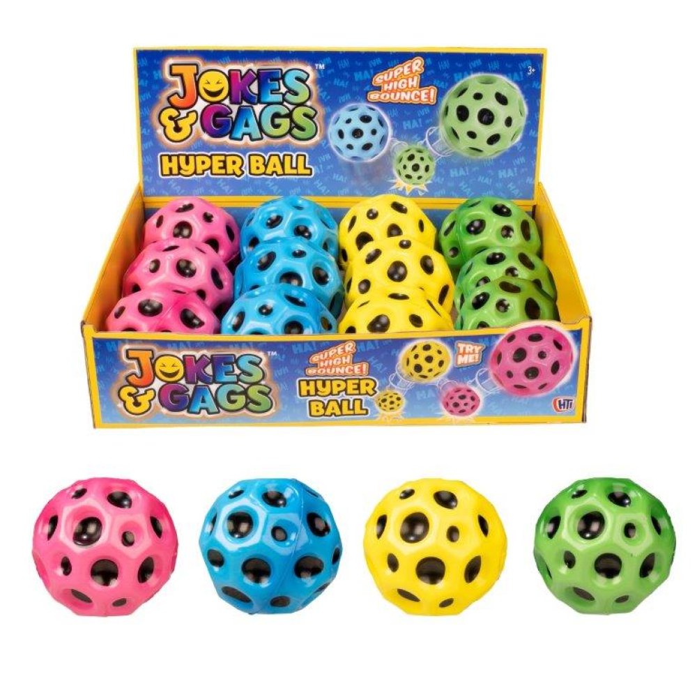 JOKES & GAGS ASSORTED COLOURS HYPER BOUNCE BALL. 1376853 \\\KD31348