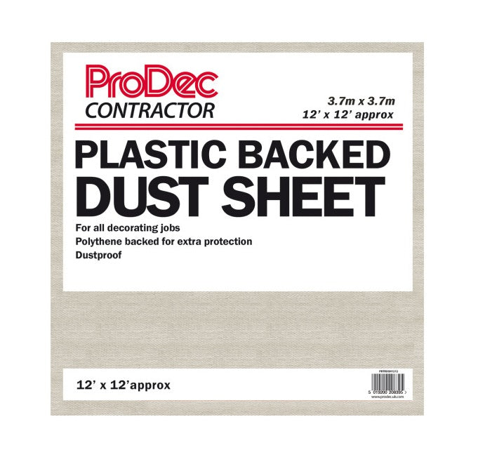 'PRODEC CONTRACTOR POLY BACKED COTTON TWILL DUST SHEET 12' X 12''||'. '||'PRTRDSH1212' \\\KD31352