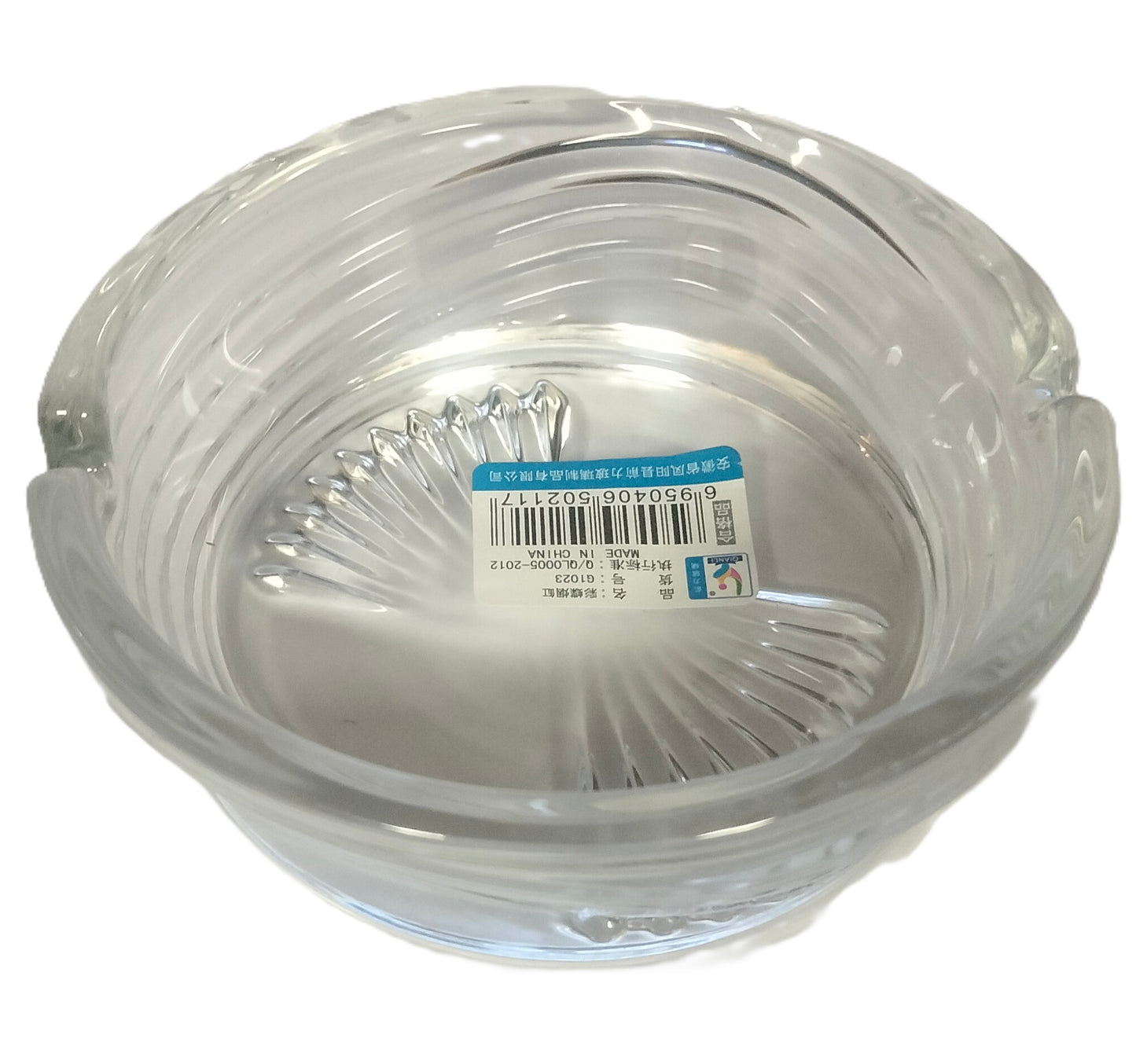 QIANLI ROUND GLASS ASHTRAY 10.5CM. JLG1023 \\\KD31356
