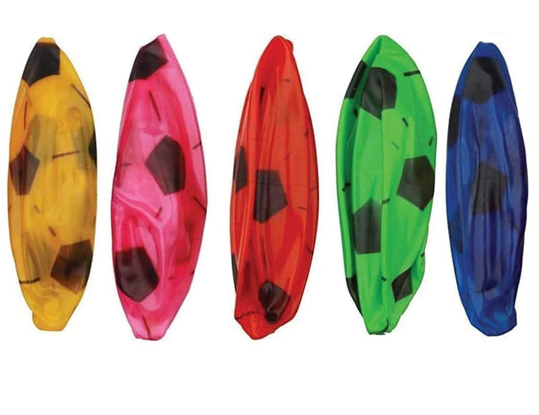 ASSORTED COLOUR DEFLATED PVC FOOTBALL. JL9424 \\\KD31360