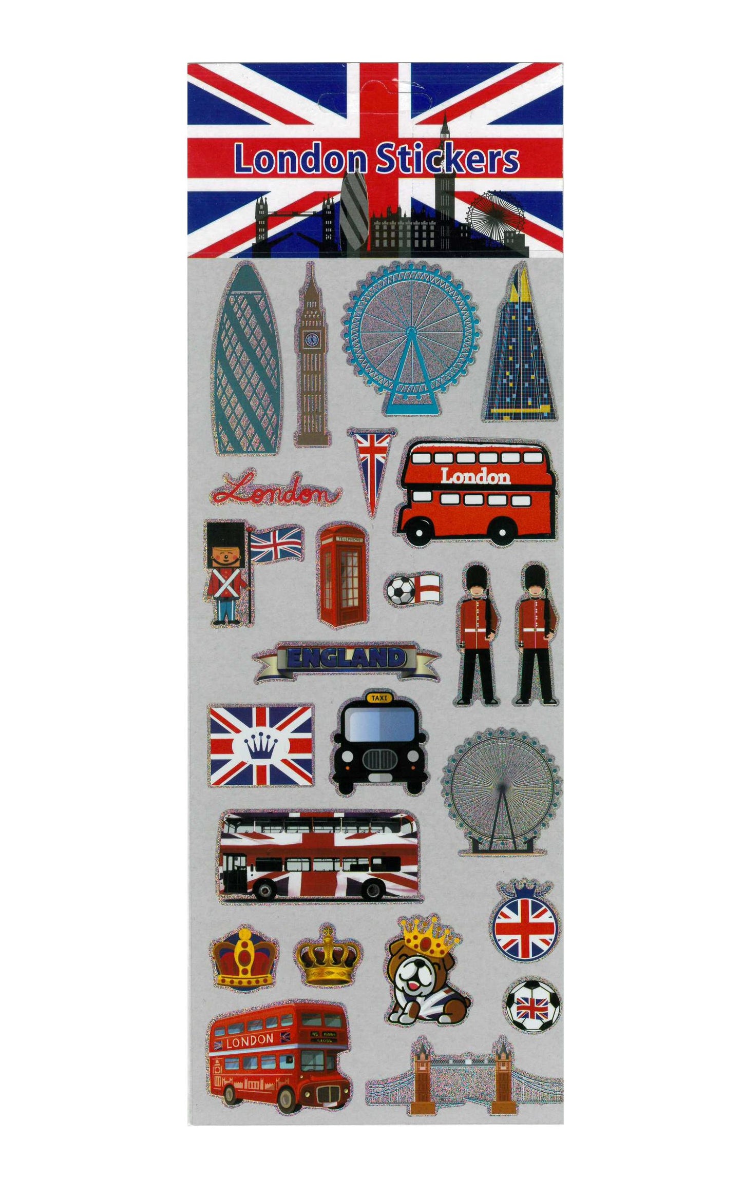 24 PCS ASSORTED LONDON AESTHETIC STICKERS. JL8301 \\\KD31373