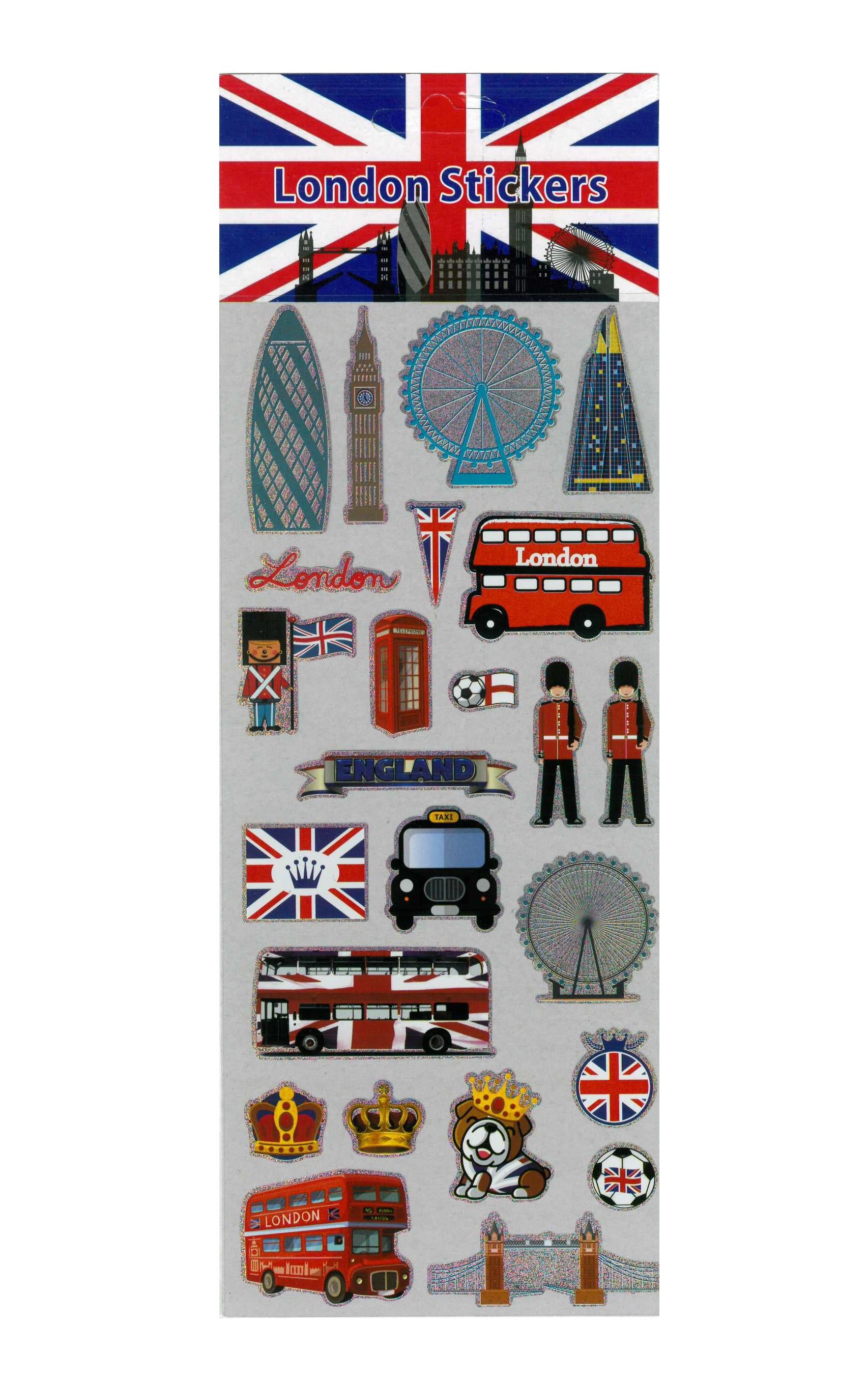 24 PCS ASSORTED LONDON AESTHETIC STICKERS. JL8301 \\\KD31373