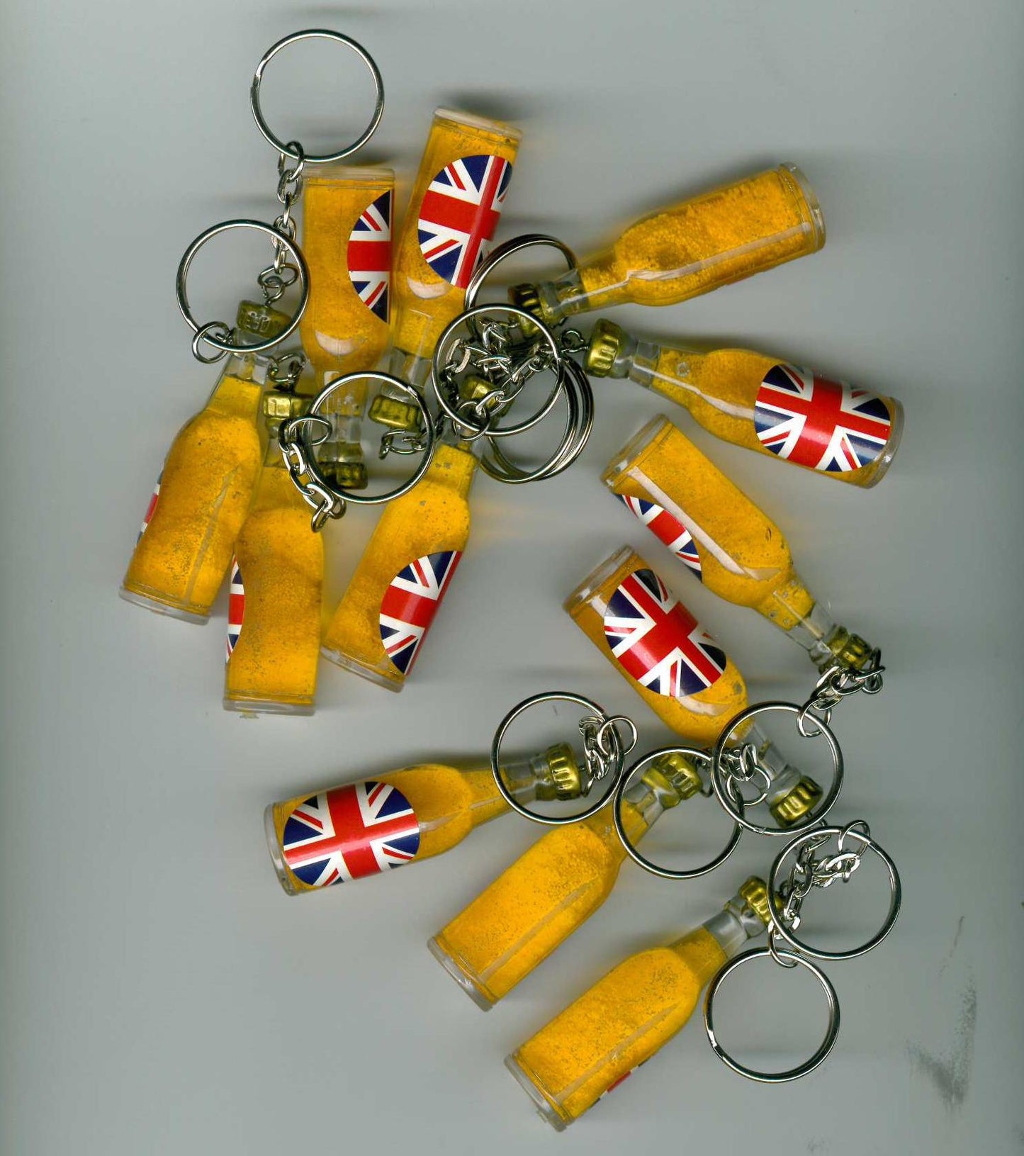 UNION JACK BEER BOTTLE KEYRING 12/PK. JL1397 \\\KD31383
