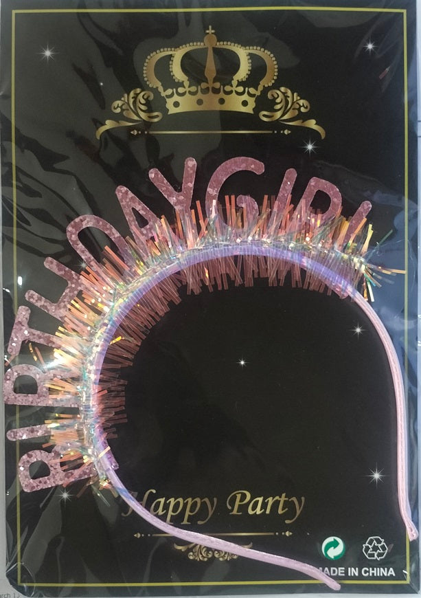 ASSORTED COLOUR BIRTHDAY GIRL TIARA. JL2224 \\\KD31386