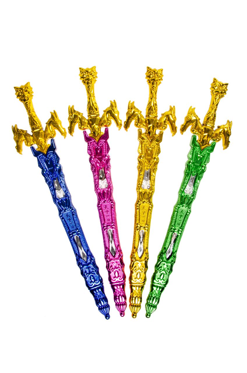 ASSORTED METALIC COLOUR PLASTIC SWORD 52CM. LG2452 \\\KD31415
