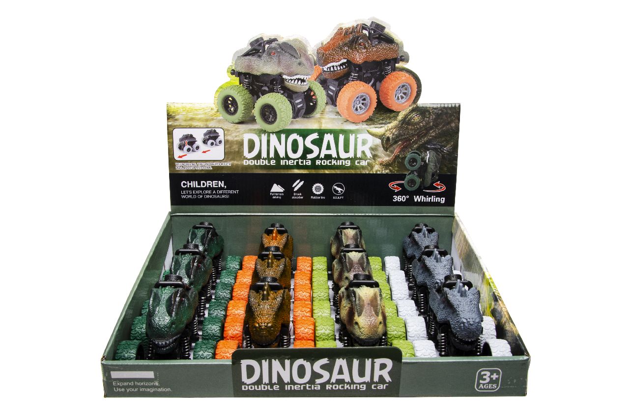 ASSORTED COLOUR MONSTER DINO CAR. LG3124 \\\KD31416