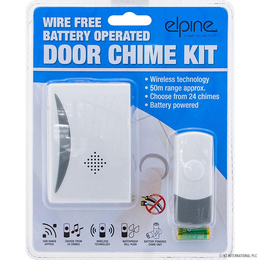 ELPINE WIRE FREE BATTERY OPERATED DOOR CHIME KIT. 31495C \\\KD31438
