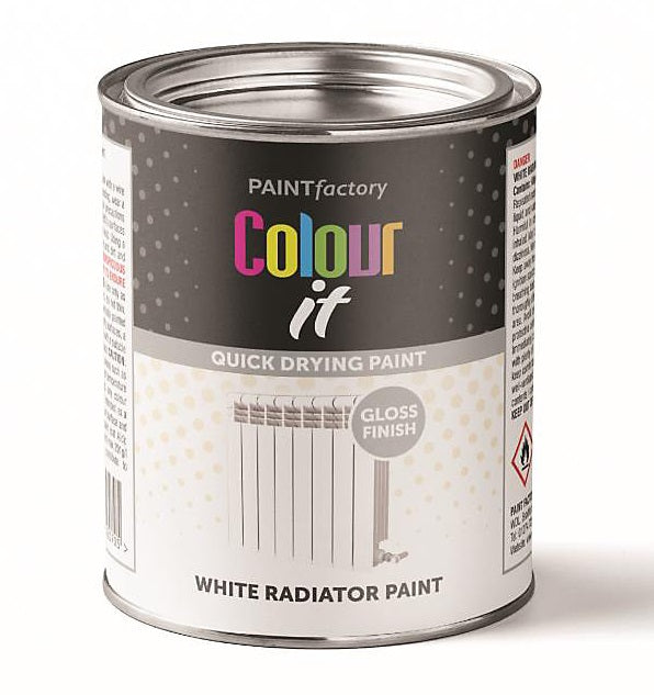 PAINT FACTORY COLOUR IT QUICK DRYING WHITE RADIATOR PAINT 300ML. WDL3070 \\\KD31451