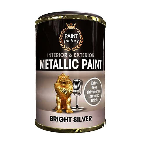 PAINT FACTORY METALLIC PAINT BRIGHT SILVER PAINT 300ML. WDL2886 \\\KD31459