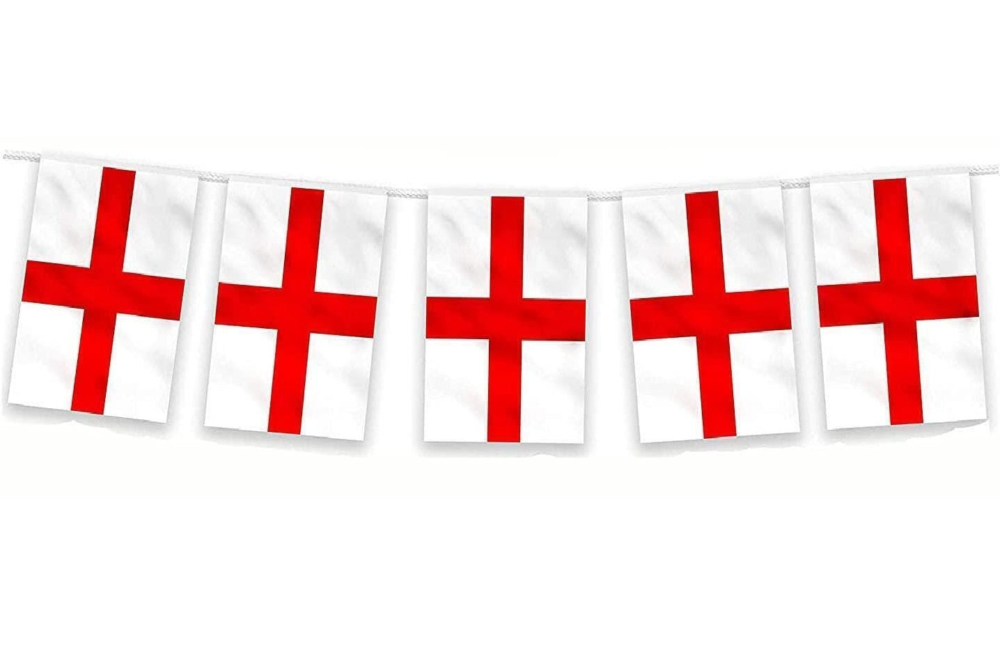 SHATCHI ENGLAND ST GEORGES FABRIC BUNTING BANNER 10PCS 3MTR. 125240 \\\KD31498