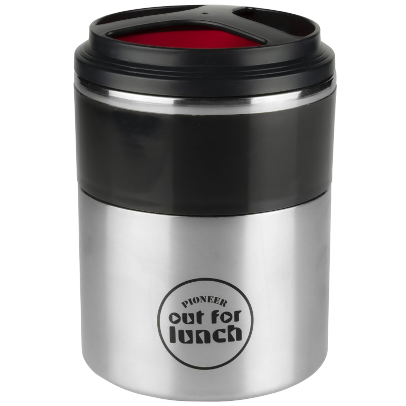 GRUNWERG OUT FOR LUNCH S/S VACUUM INSULATED LUCH BOX SINGLE COMPARTMENT 1LTR -BLACK. HIB-1000/SS \\\KD31516
