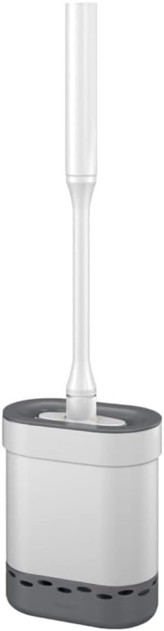 METALTEX CLEANY TOILET BRUSH WITH HOLDER 47CM -WHITE / GREY. 1855180000 \\\KD31535