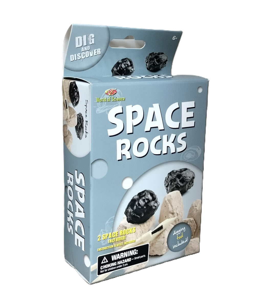 WORLD OF SCIENCE 2 PCS SPACE ROCKS WITH DIGGING TOOL. TY1049 \\\KD31565