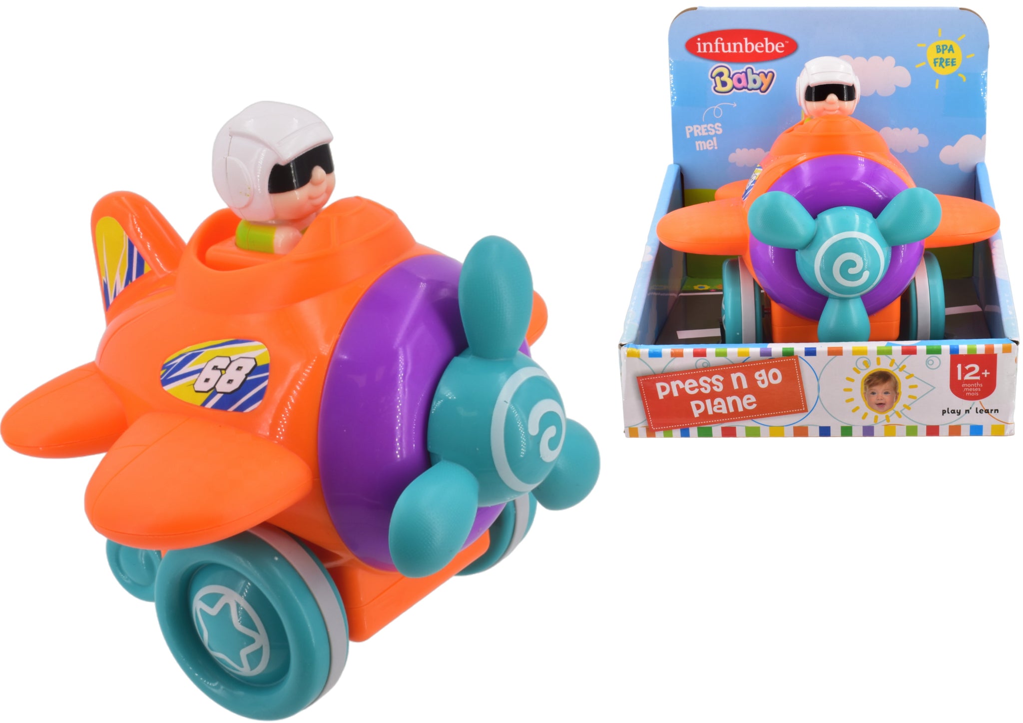INFUNBEBE PRESS N GO PLANE TOY. TY2126 \\\KD31582