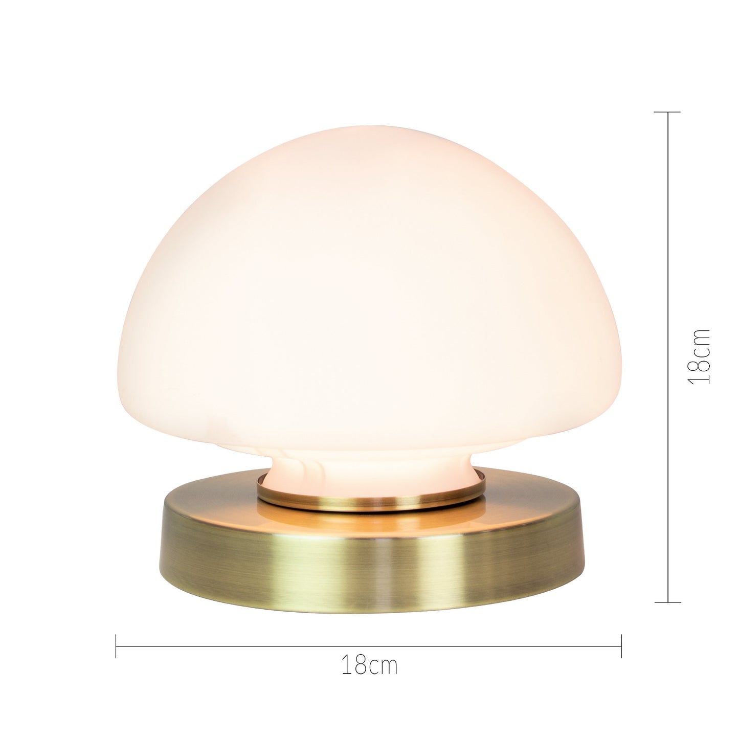 ANIKA OPAL DOME TOUCH TABLE LAMP IN BRASS 16CM. BML62509 \\\KD31620