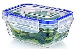 LOCK & FRESH RECTANGULAR CLEAR PLASTIC FOOD STORAGE CONTAINER 400ML. D30111 \\\KD31642