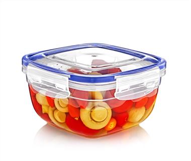 LOCK & FRESH SQUARE CLEAR PLASTIC FOOD STORAGE CONTAINER 500ML. D30102 \\\KD31646