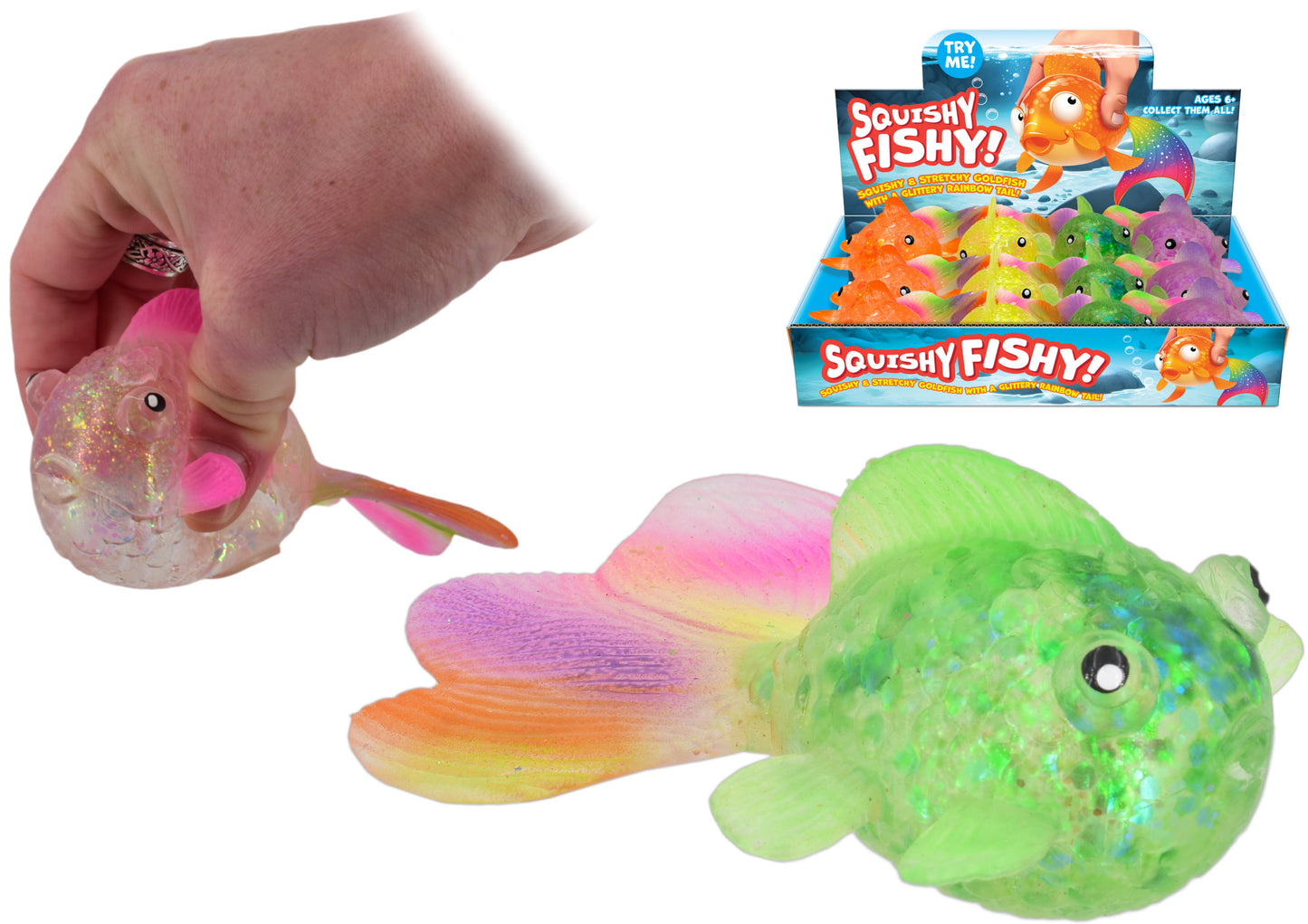 ASSORTED SQUISHY GOLDFISH. TY1194 \\\KD31671