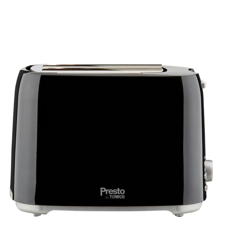 TOWER PRESTO COLLECTION 2 SLICE TOASTER 650W - BLACK. PT20087BLK \\\KD31680
