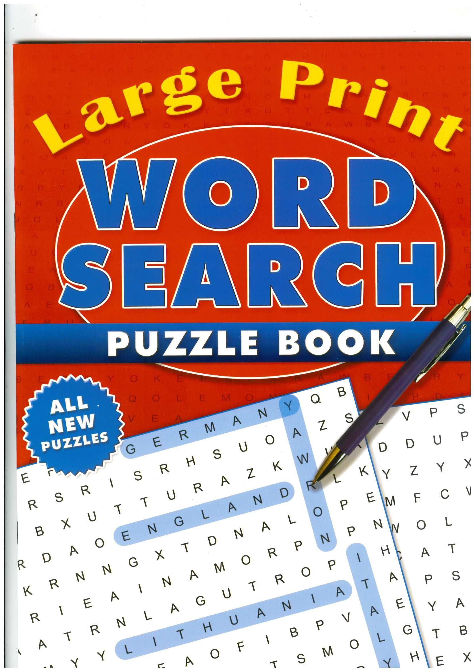 ASSORTED LARGE PRINT WORD SEARCH PUZZLE BOOK. 3279/WSLBK1-4 \\\KD31727