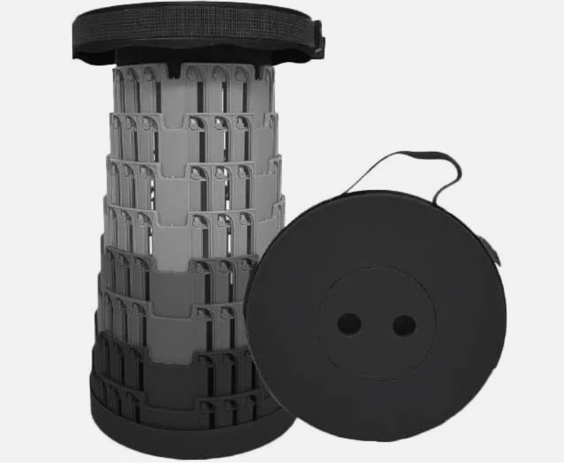 LESSER & PAVEY PORTABLE TELESCOPIC STOOL - BLACK/GREY. LP72949 \\\KD31783
