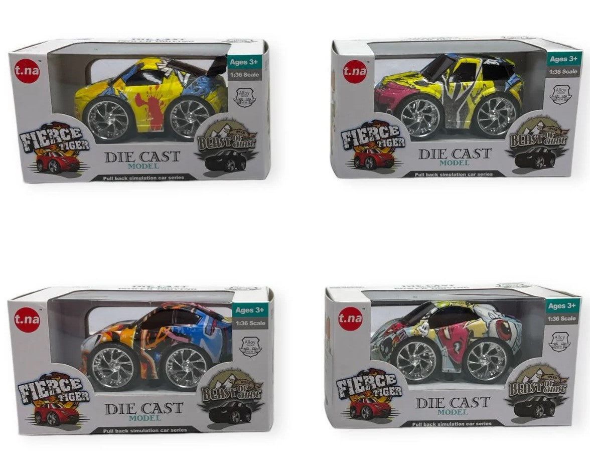 ASSORTED DIE CAST 1.36 SCALE GRAFITI CAR. HU1491 \\\KD31791