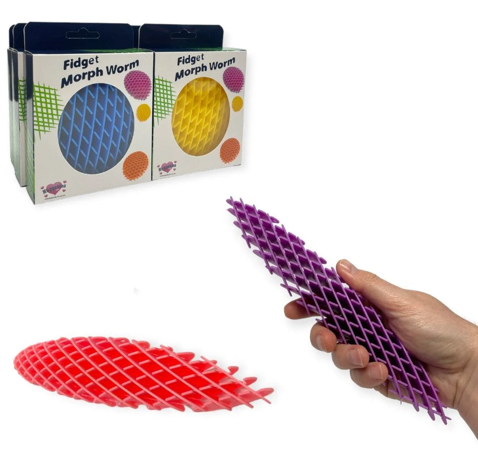 ASSORTED EXPANDING MORPH WORM FIDGET 10.5CM. HU1587 \\\KD31803