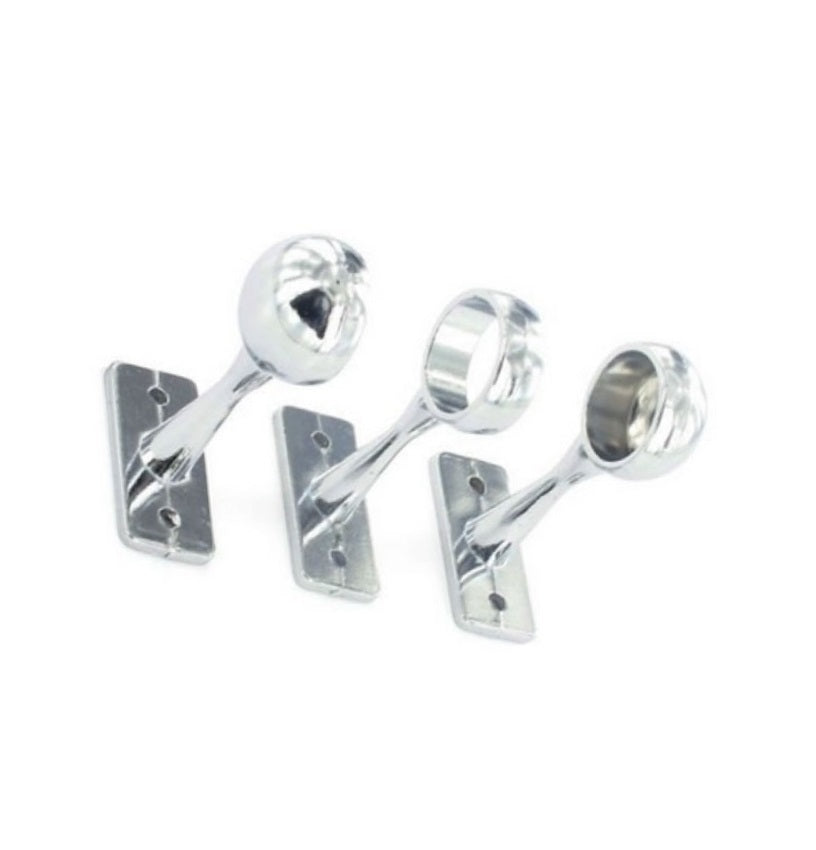 SECURIT S5553 CHROME PLATED 1 CENTRE & 2 END BRACKETS 19MM. MP-S5553 \\\KD31831