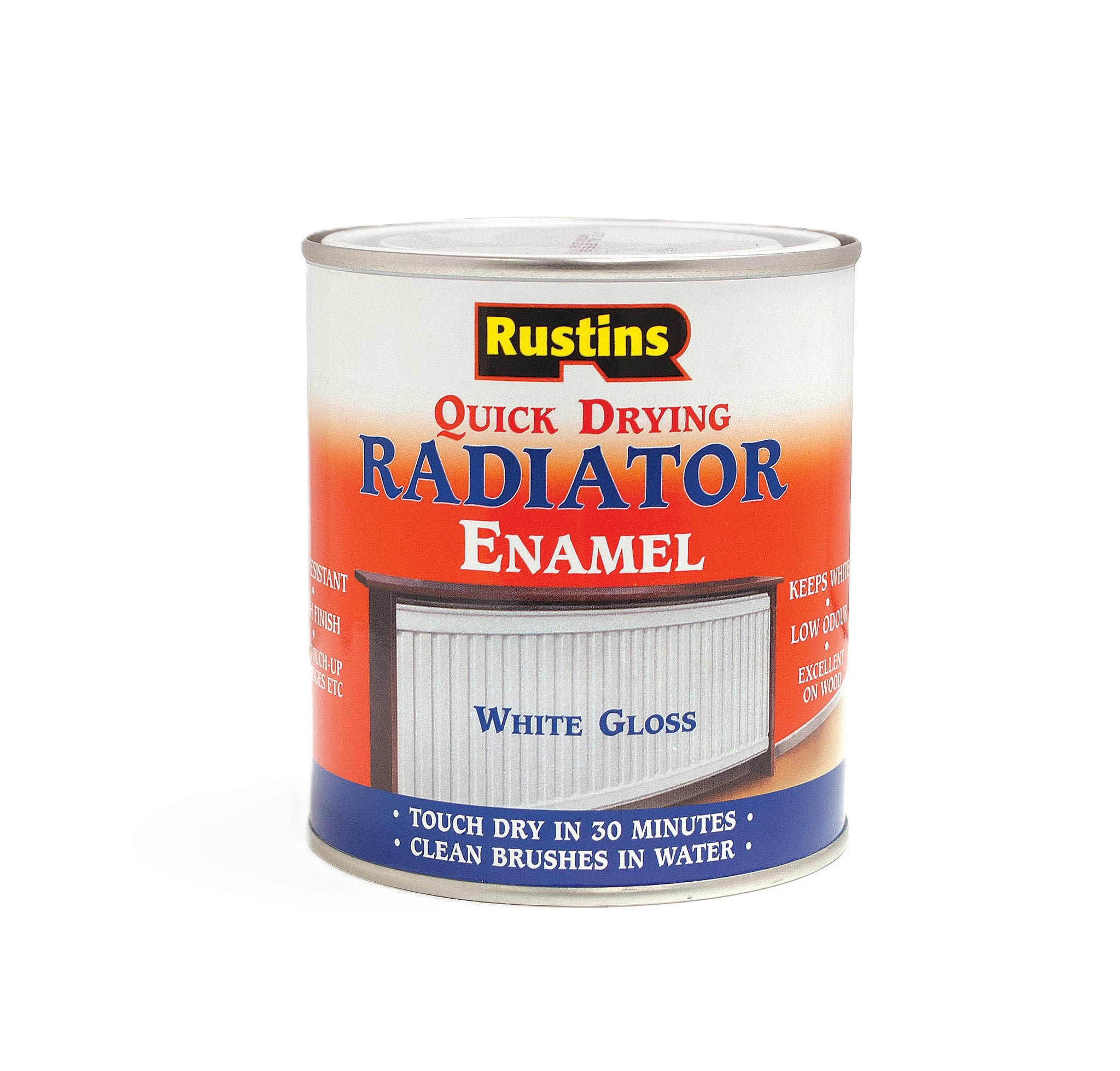 RUSTINS QUICK DRY RADIATOR ENAMEL GLOSS WHITE 1LTR. RADG1000 \\\KD31869