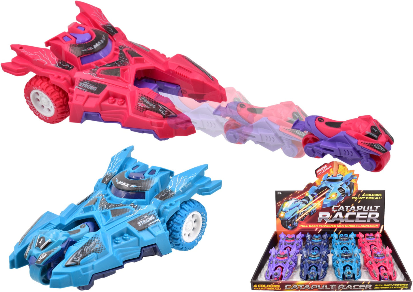 ASSORTED COLOUR PULL BACK CATAPULT RACERS CAR. TY0911 \\\KD31898