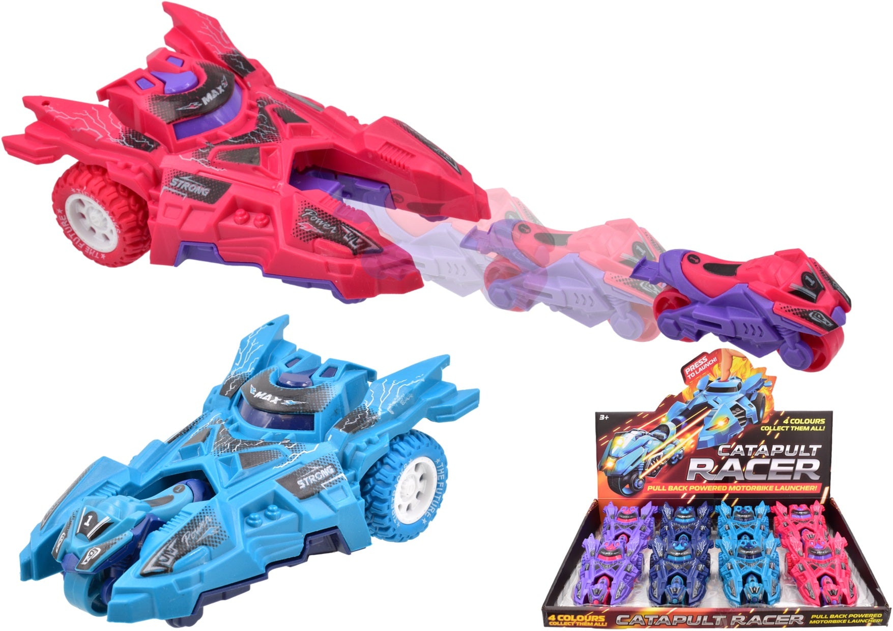 ASSORTED COLOUR PULL BACK CATAPULT RACERS CAR. TY0911 \\\KD31898