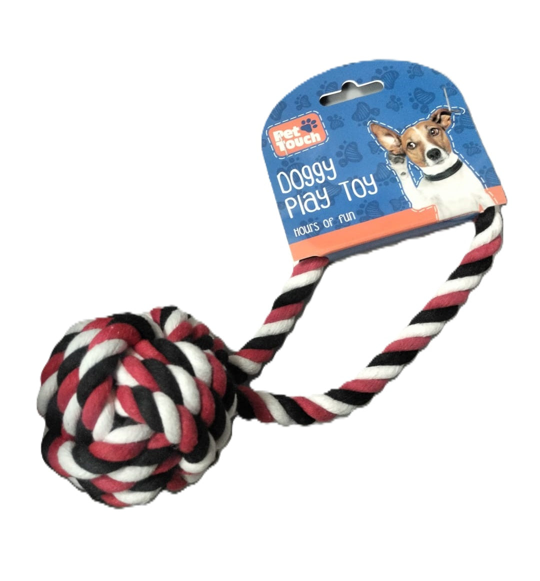 PET TOUCH ROPE KNOTT BALL WITH HANDLE. HT6682 \\\KD31926