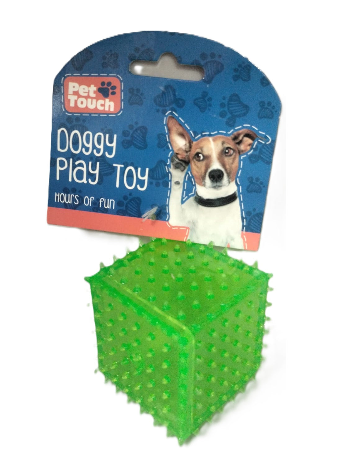 PET TOUCH TPR SQUEAKY SPIKE CUBE DOG TOY. HT6973 \\\KD31935