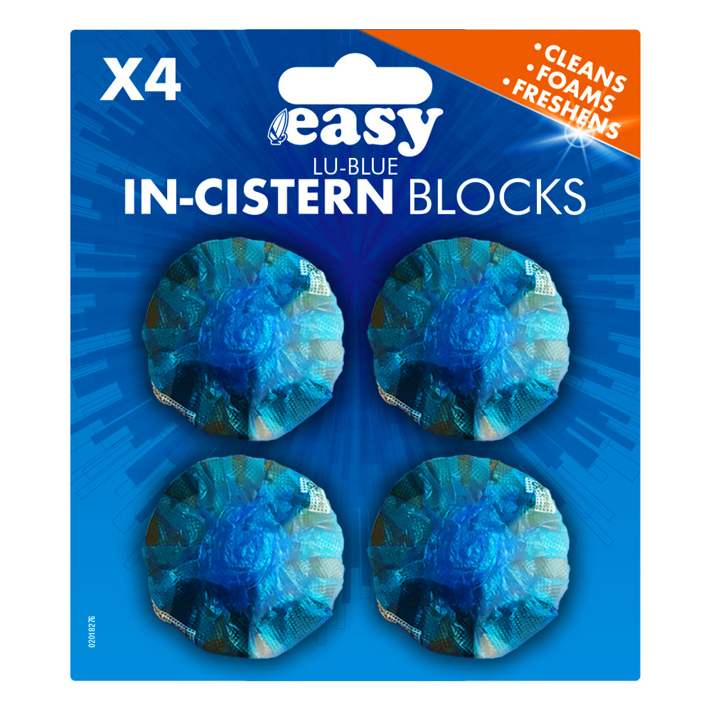 EASY LU-BLUE IN-CISTERN BLOCKS 38GM 4/PK. E2007232 \\\KD32016