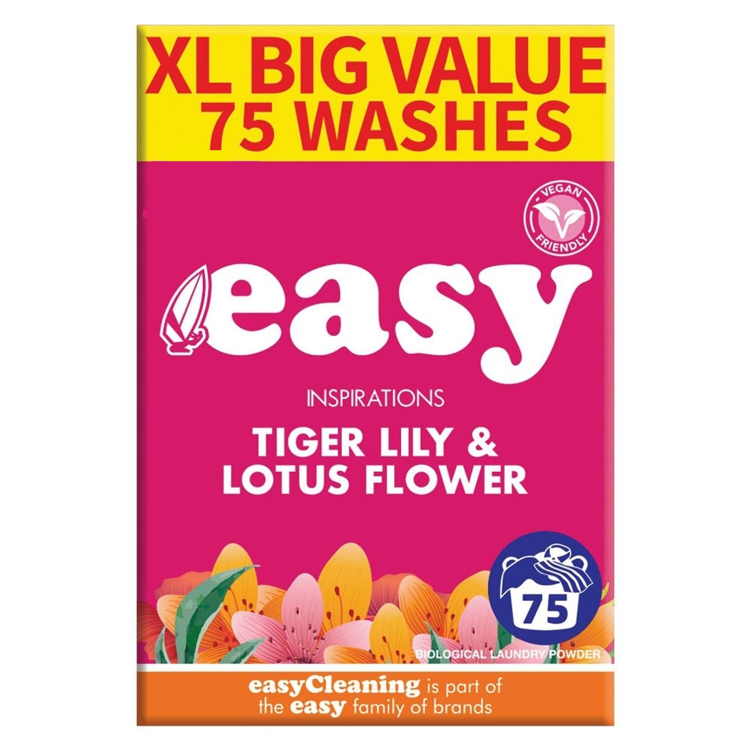 EASY TIGER LILY & LOTUS FLOWER WASHING POWDER 75 WASH 5.1KG. E2006451 \\\KD32019