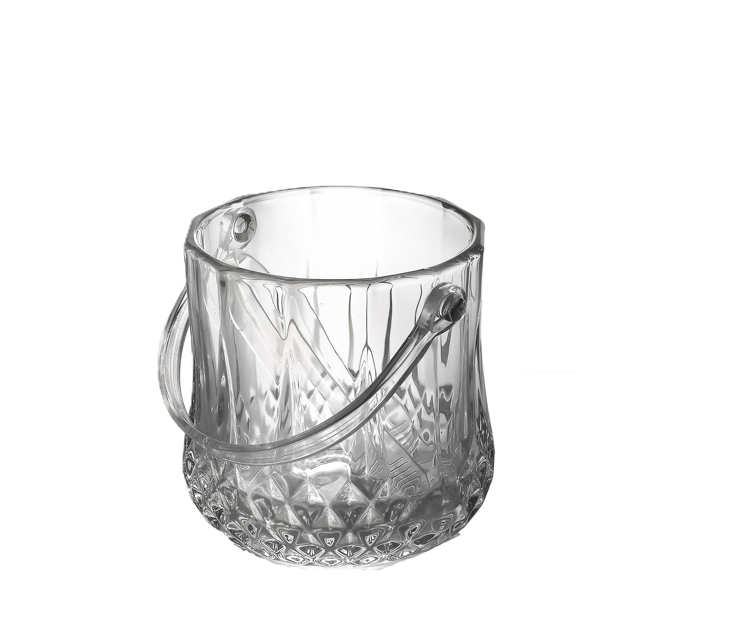 GLASS ICE BUCKET WITH TONGS 1LTR 12 X13.5CM. AS094 \\\KD32064