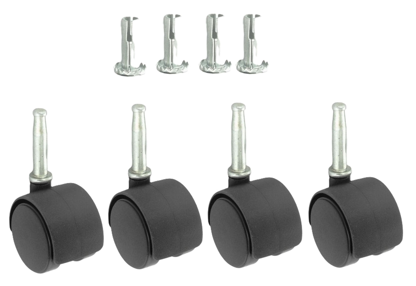 SECURIT TWIN WHEEL CASTOR SOCKET FIX BLACK 40MM. MP-S5325 \\\KD32073