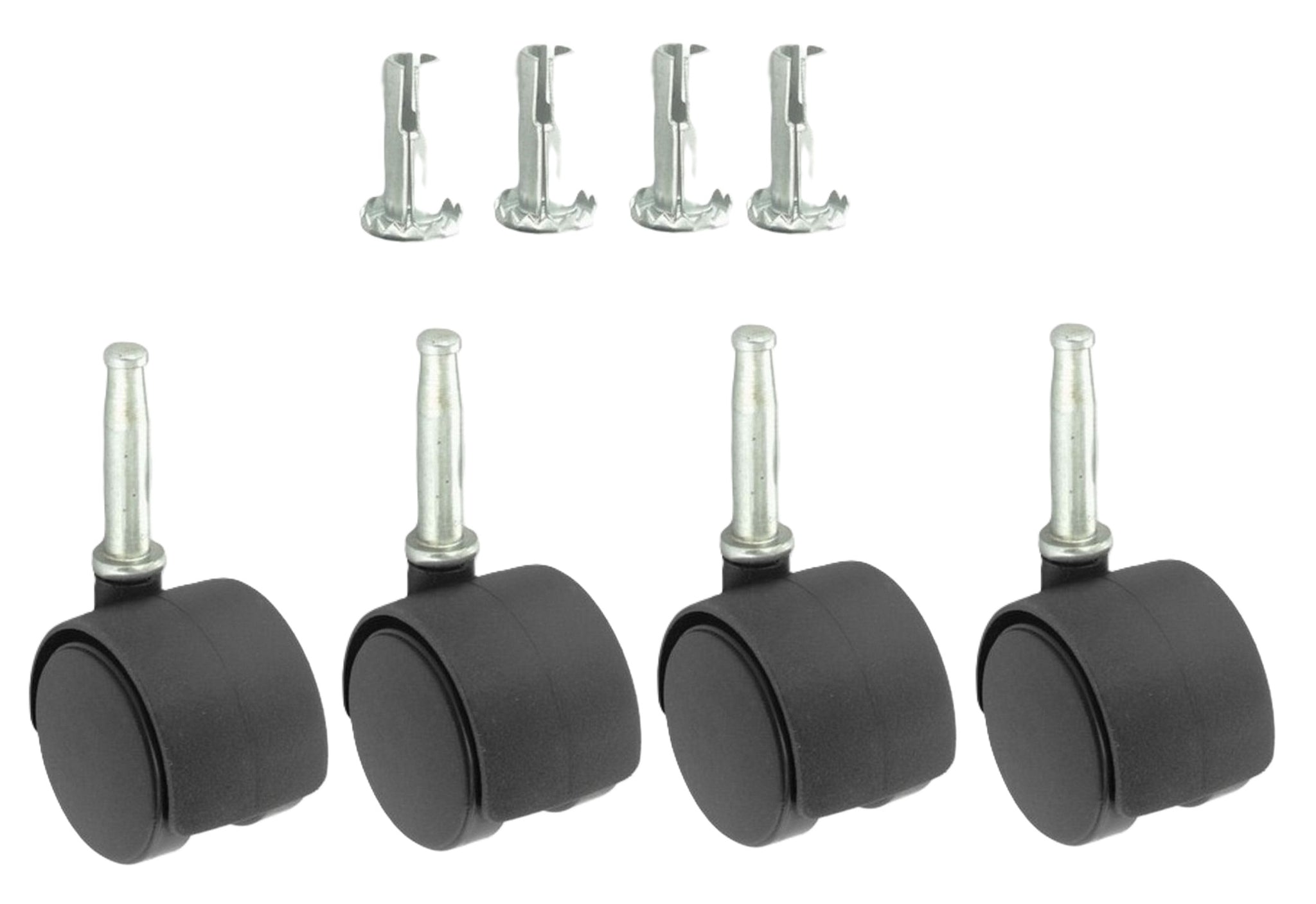 SECURIT TWIN WHEEL CASTOR SOCKET FIX BLACK 40MM. MP-S5325 \\\KD32073