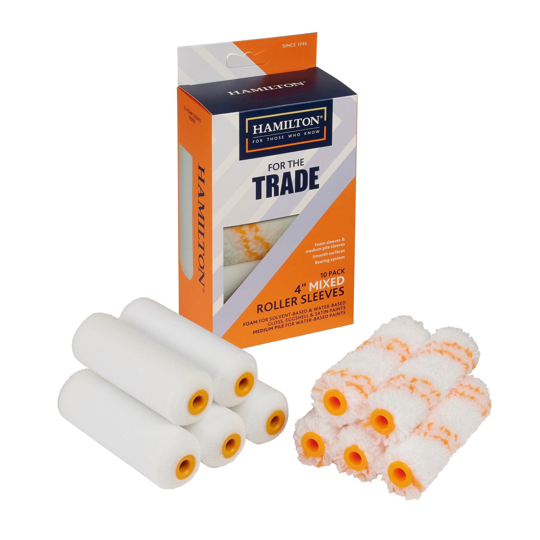 HAMILTON FOR THE TRADE MIXED ROLLER SLEEVES 4" 10/PK. 3541110-40 \\\KD32106