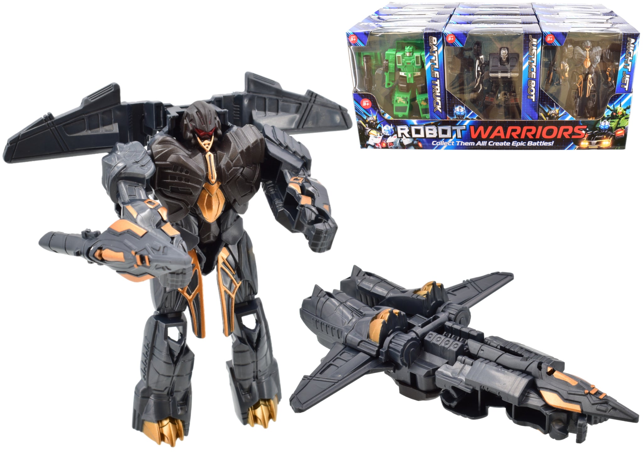 ASSORTED COLOUR ROBOT WARRIORS SET. TY0798 \\\KD32110