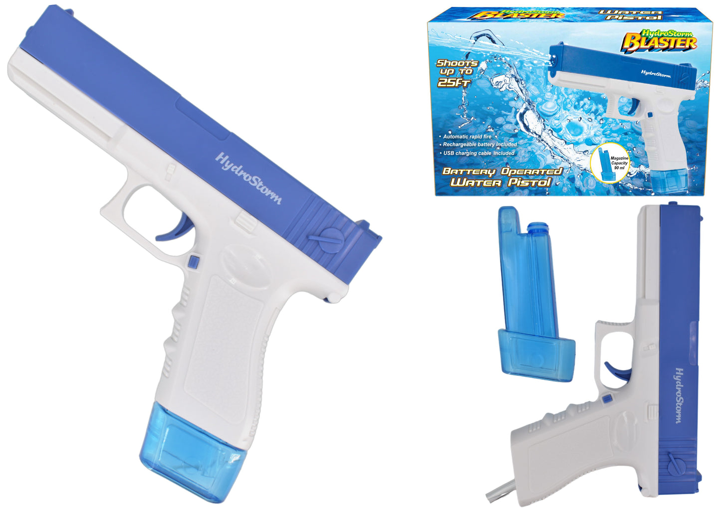 HYDROSTORM BLASTER BATTERY OPERATED WATER GUN. TY1969 \\\KD32111