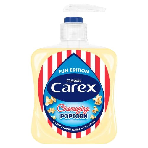 CUSSONS CAREX CINEMAZING POPCORN ANTI-BACTERICAL HAND WASH 250ML 6/PK. CHB33 \\\KD32119