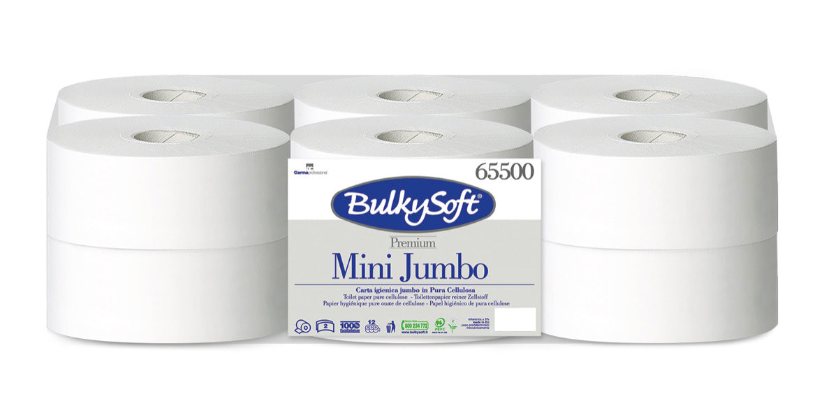 BLKY SOFT JUMBO WHITE TOILET TISSUE 12 ROLL 2 PLY 145M. 65500 \\\KD32144