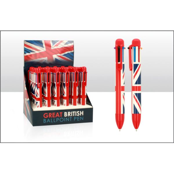 UNION JACK MULTI 6 COLOUR PEN 36/PK. EL66801 \\\KD32202