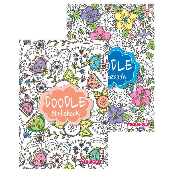 SQUIGGLE A5 DOODLE COLOURING NOTEBOOK. P2825 \\\KD32251
