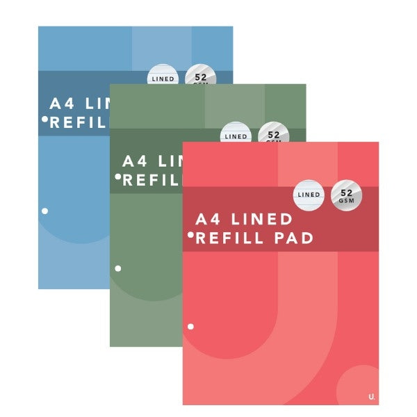 U STATIONERY A4 LINDED REFILL PAD. P1100 \\\KD32315