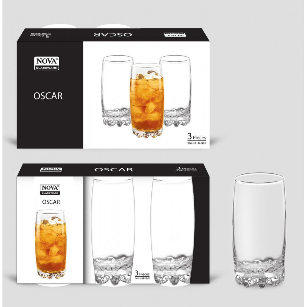 NOVA OSCAR HI-BALL GLASS SET 365ML 3/PK. GPK138 \\\KD32359